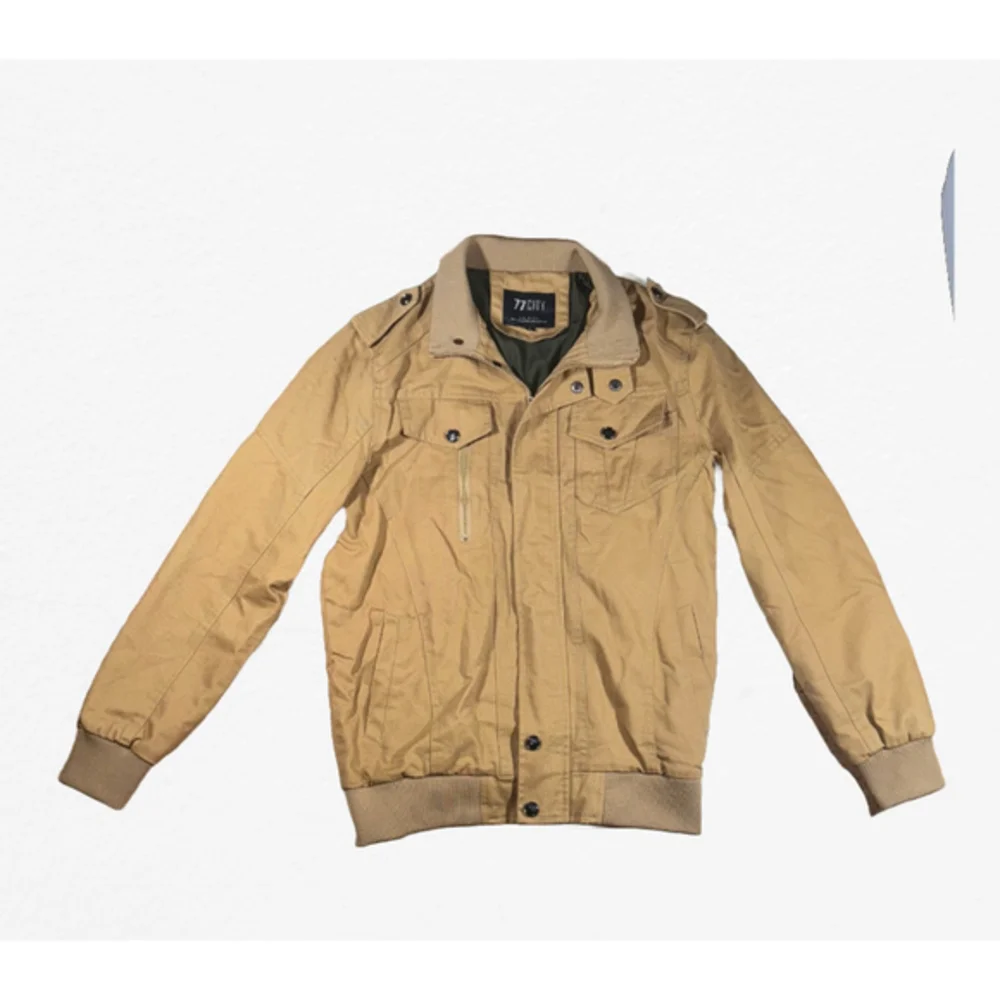 Men's 77City QIDICHEN Tan Pilot Military Jacket